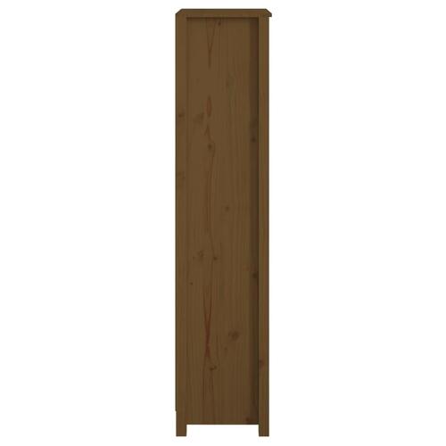 Bogreol 50x35x154 cm massivt fyrretræ gyldenbrun
