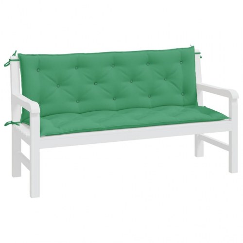 Hynder til havebænk 2 stk. 150 x 50 x 7 cm - grøn