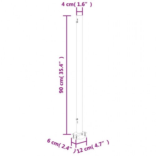 Sammenrullelig sidemarkise til terrasse/altan 140 × 300 cm - sort