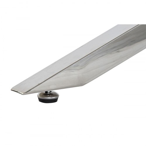 Sofabord - sølvfarvet, marmor/stål/plast, 130 × 80 × 45 cm