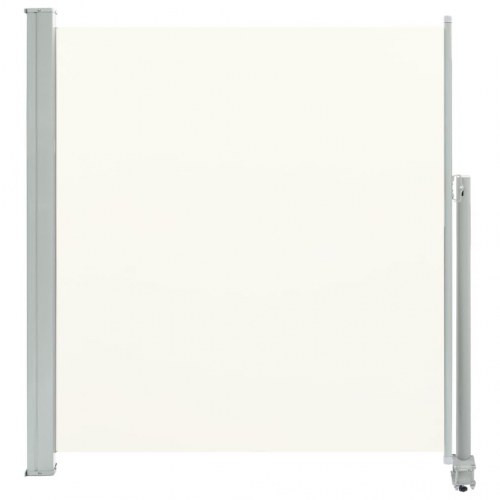 Sammenrullelig sidemarkise til terrasse/altan 140 × 300 cm - creme