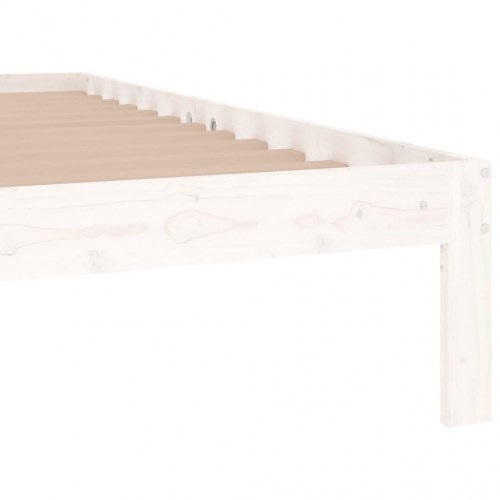 Sengeramme 120×190 cm - Small Double i massivt fyrretræ, hvid
