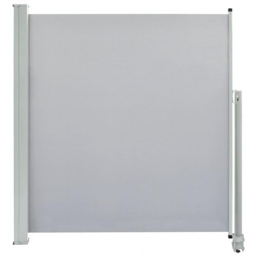Sammenrullelig sidemarkise til terrasse/altan 140×300 cm - grå