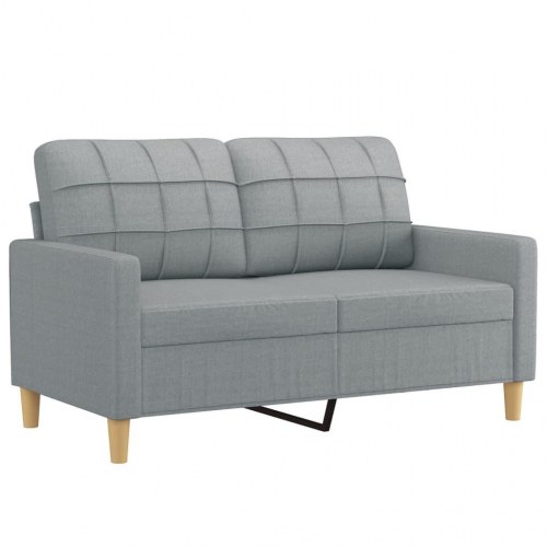 Sofasæt i stof - 2-personers + 2-personers, lysegrå