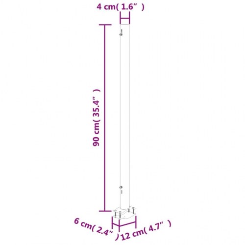 Sammenrullelig sidemarkise til terrasse/altan 140×300 cm - grå