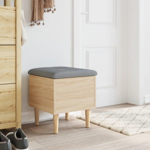 Skobænk med opbevaring 42 x 42 x 46 cm i sonoma-eg