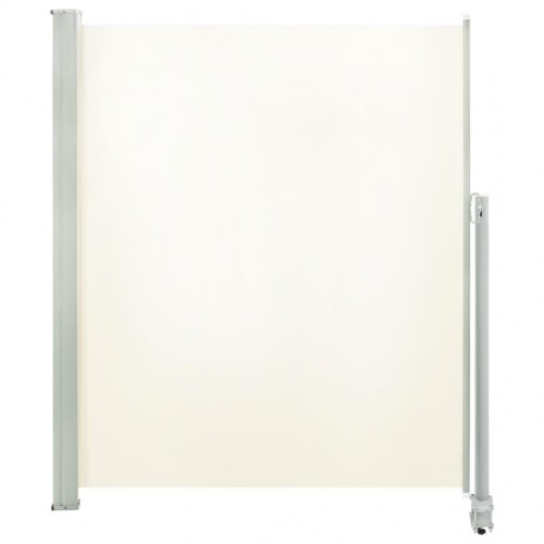 Sammenrullelig sidemarkise til terrasse/altan 160 × 300 cm - creme