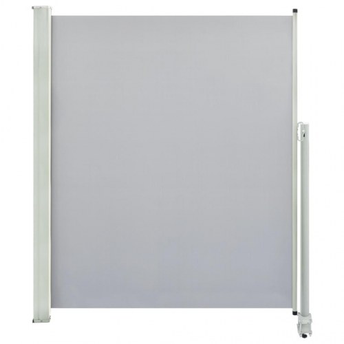 Sammenrullelig sidemarkise til terrasse/altan 160×300 cm - grå