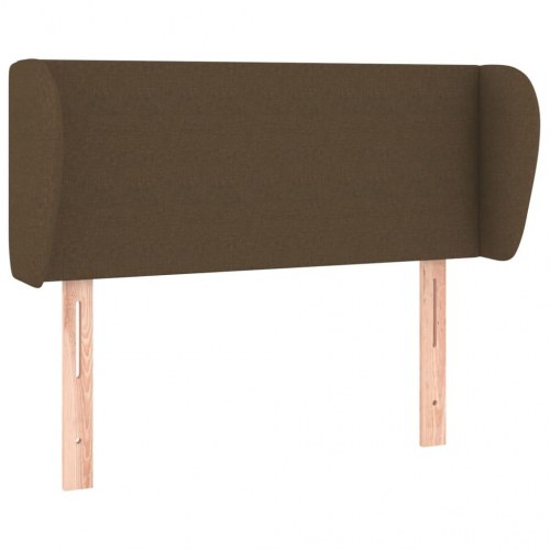 Sengegavl med kanter 93 x 23 x 78/88 cm - mørkebrun