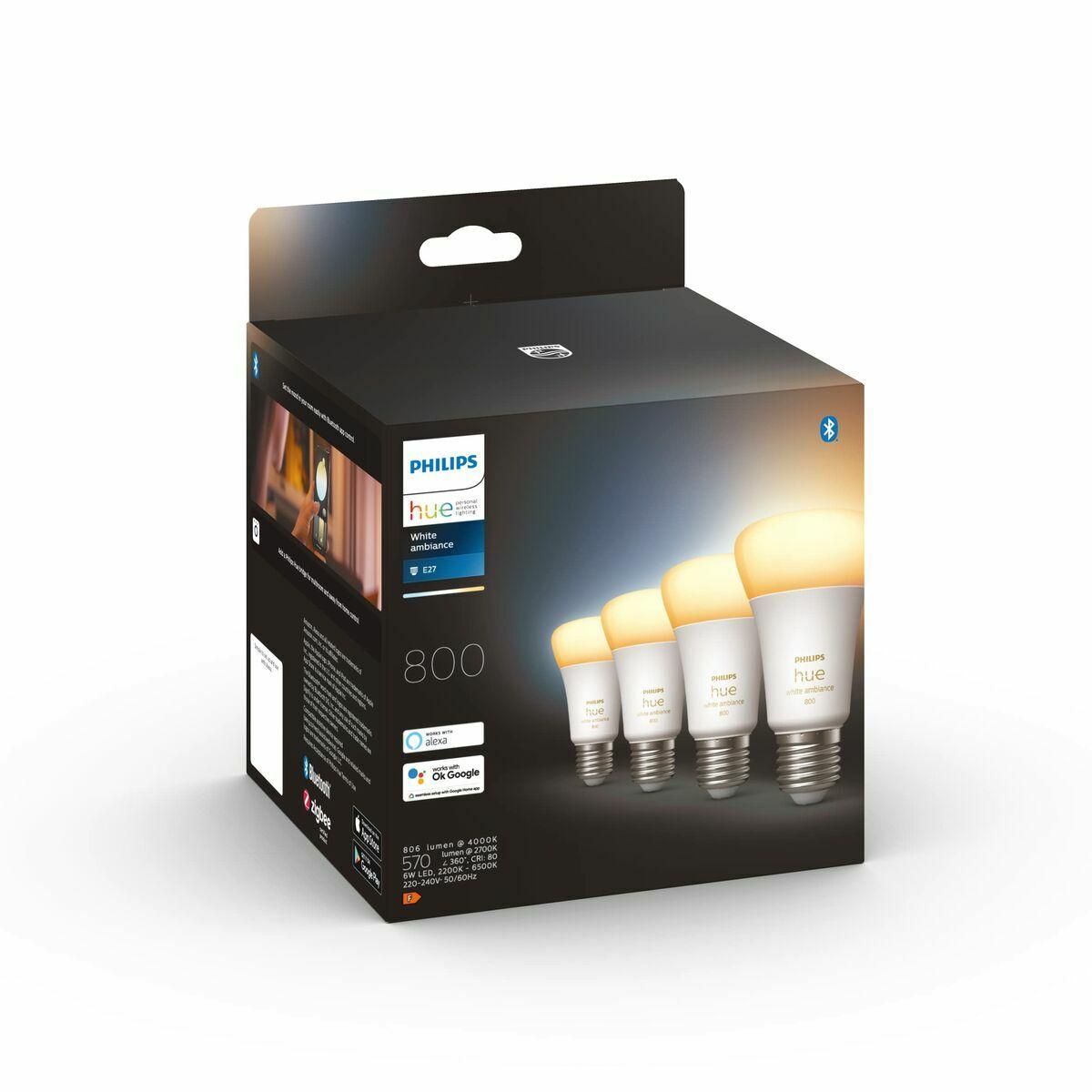 Smart Elpærer Philips A60 E27 800 60 W E27 2200k 6500 K 800 Lm