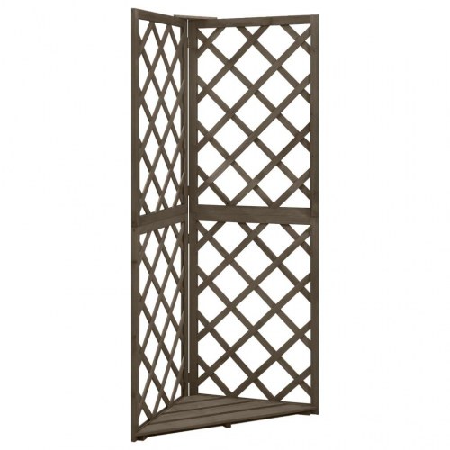 Espalier til hjørne 50×50×145 cm i massivt gran - grå