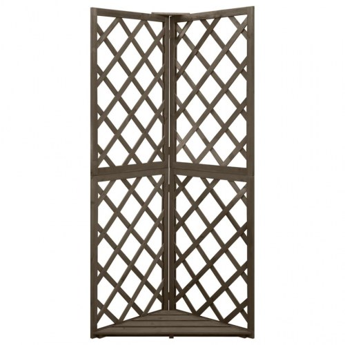 Espalier til hjørne 50×50×145 cm i massivt gran - grå