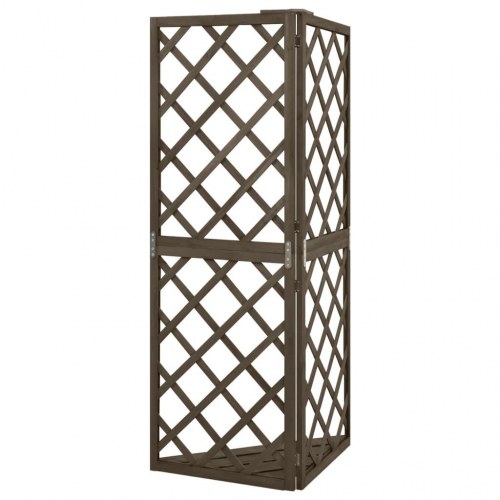 Espalier til hjørne 50×50×145 cm i massivt gran - grå