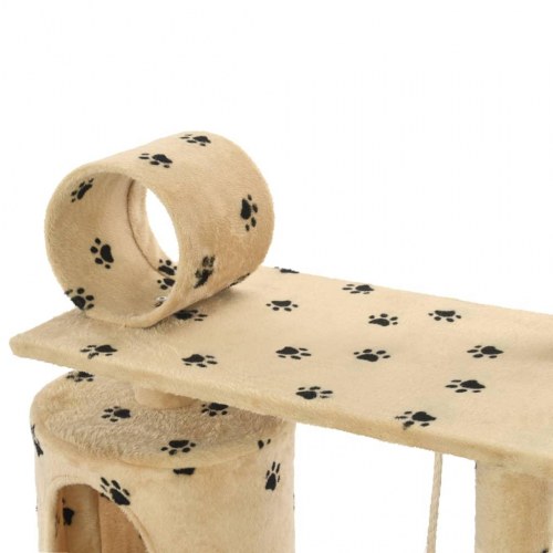 Kradsetræ til katte med sisal-kradsestolper 140 cm beige poteprint