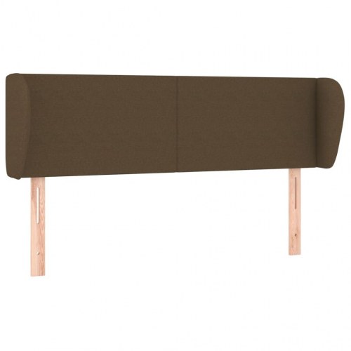 Sengegavl med kanter 147 x 23 x 78/88 cm - mørkebrun