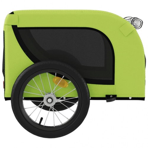 Hundetrailer til cykel oxfordstof og jern grøn og sort