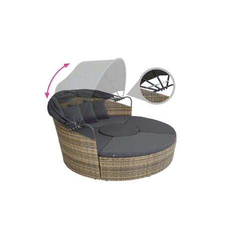 Seng til haven Mørkebrun Aluminium Stål syntetisk Rattan 175 x 175 x 145 cm