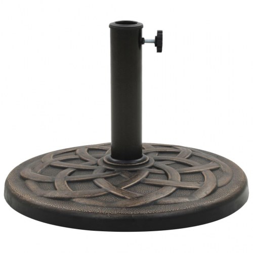 Parasolfod rund i polyresin 11 kg - bronzefarvet