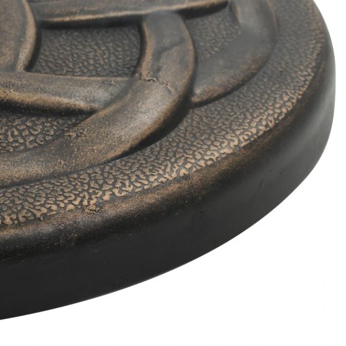 Parasolfod rund i polyresin 11 kg - bronzefarvet