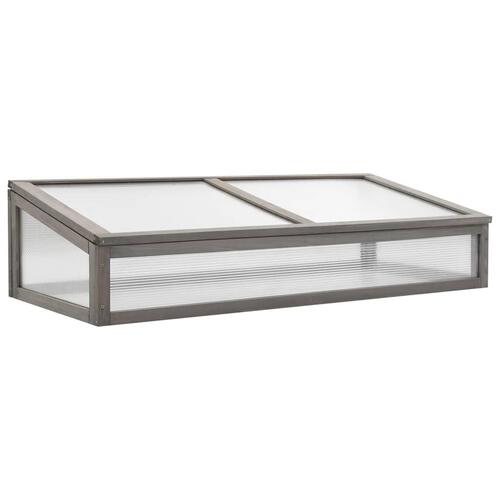 Højbed med drivhus 110x54x120 cm massivt grantræ