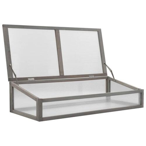 Højbed med drivhus 110x54x120 cm massivt grantræ