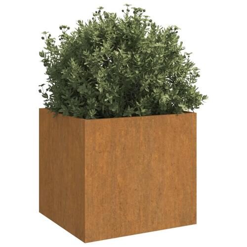 Plantekasser 2 stk. 42x40x39 cm cortenstål
