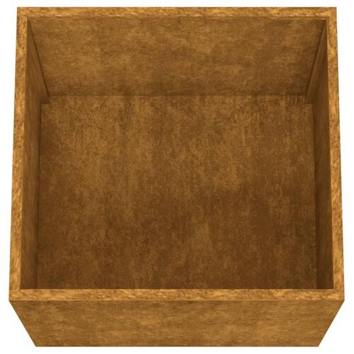 Plantekasser 2 stk. 42x40x39 cm cortenstål