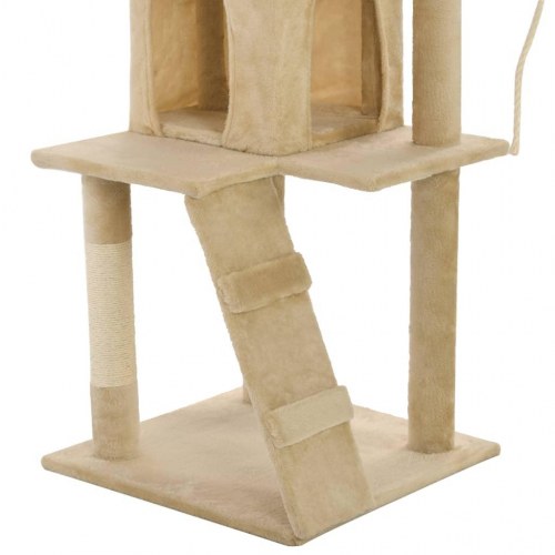 Kradsetræ til katte med sisal-kradsestolper 120 cm beige