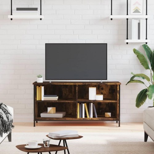 Tv-bord 100x40x50 cm konstrueret træ røget egetræsfarve