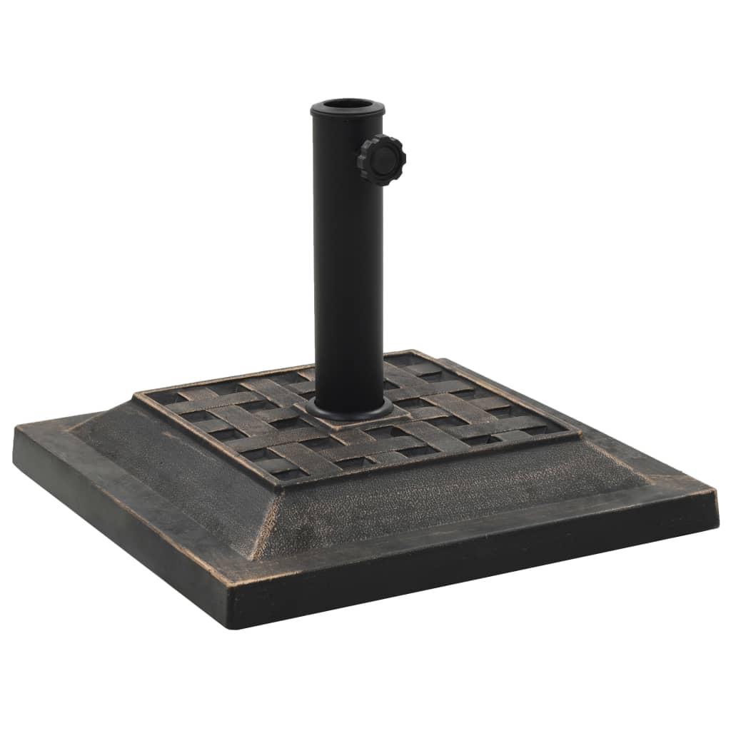 Parasolfod Polyresin Bronzefarvet - Firkantet / 12 kg