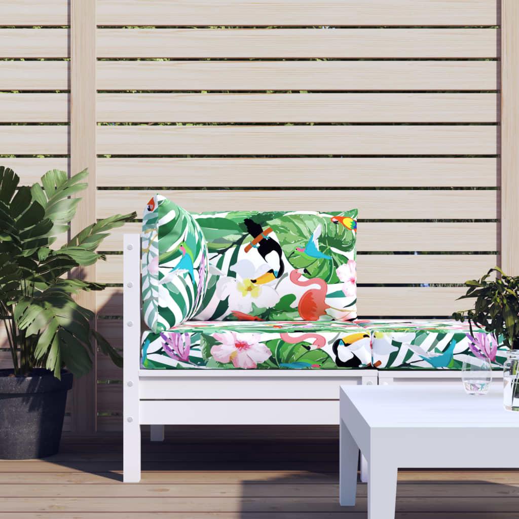 Pallehynder Oxfordstof - Grøn og pink / Hjørnesofa