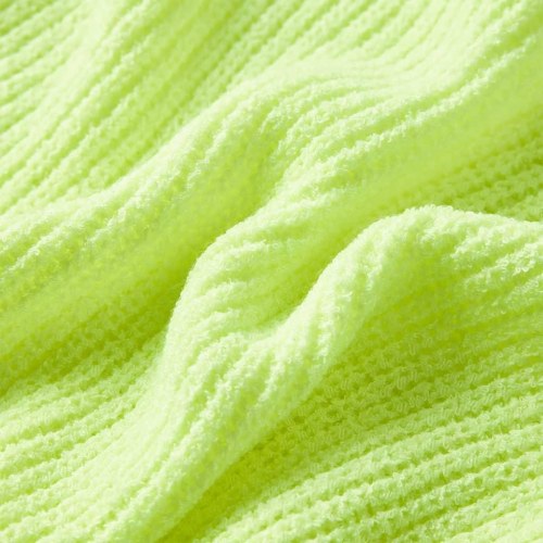 Sweater til børn str. 104 strikket neongul