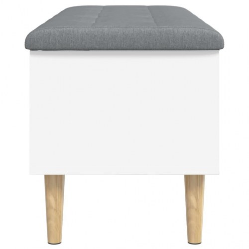 Opbevaringsbænk 102x42x46 cm konstrueret træ hvid