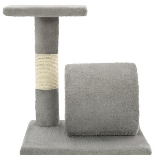 Kradsetræ til katte med sisal-kradsestolper 65 cm - grå