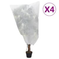 Plantebeskyttelse med snore 4 stk. 70 g/m² 0,8x0,8 m