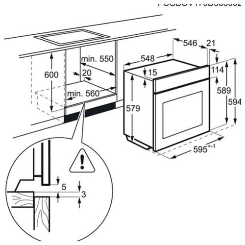 Pyrolyse ovn AEG 71 L 3000W A+ 71 L (OUTLET B)