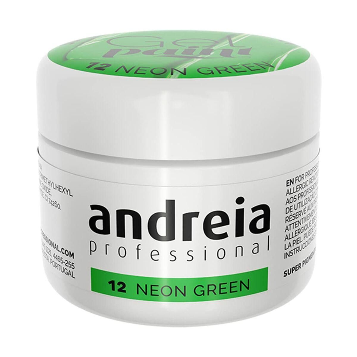 Gel-neglelak Andreia Gel Paint 4 ml Grøn Neon