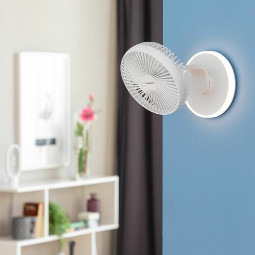 Genopladelig ventilator til skrivebord med LED FanLed Ø6,6'' 4000 mAh