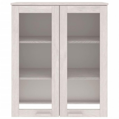 Overdel til skænk HAMAR 85x35x100 cm massivt fyrretræ hvid