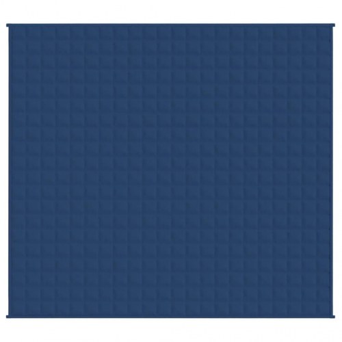 Tyngdetæppe 220x240 cm 15 kg stof blå