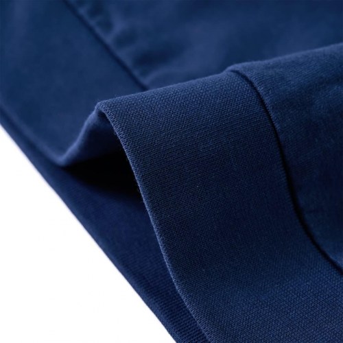 Sweatshirt til børn str. 116 - marineblå med paillet-giraf