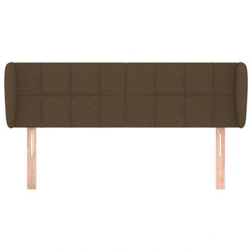 Sengegavl med kanter 147 x 23 x 78/88 cm - mørkebrun