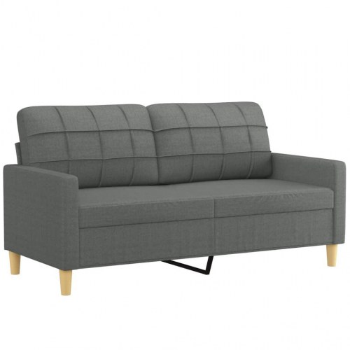 2-personers sofa i stof - 140 cm, mørkegrå