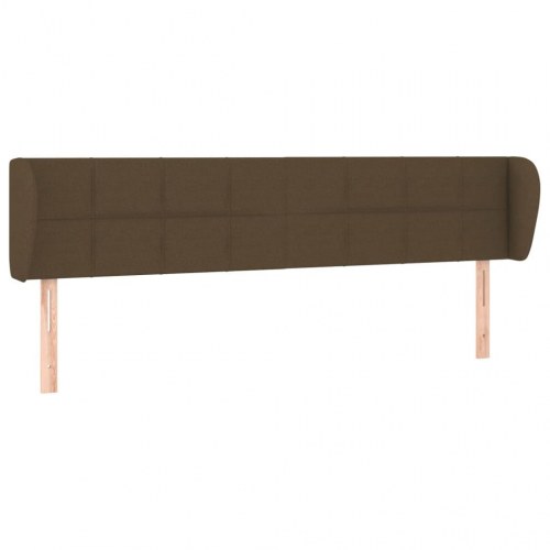 Sengegavl med kanter 163 x 23 x 78/88 cm - mørkebrun