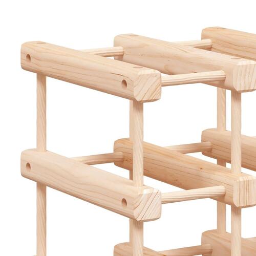 Vinreol til 20 flasker 46,5x23x46,5 cm massivt fyrretræ