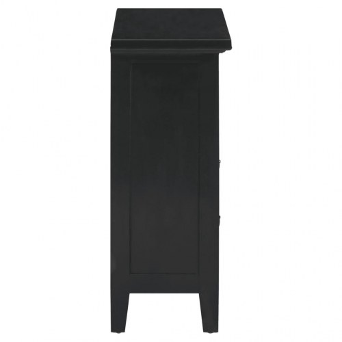 Sengebord 60x30x75 cm massivt mahognitræ sort