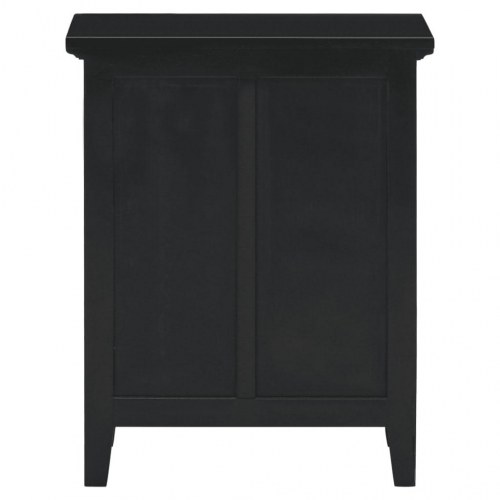 Sengebord 60x30x75 cm massivt mahognitræ sort