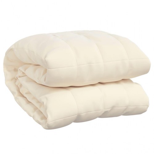 Tyngdetæppe 220 × 230 cm - 15 kg, stof i lys creme