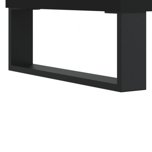 Badeværelsesskab 80x33x60 cm konstrueret træ sort