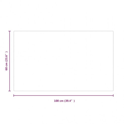 Glasplade til pejs 100x60 cm rektangulær